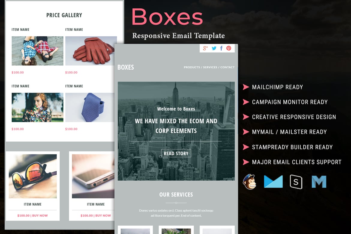 Template Email Responsif Serbaguna - Boxes