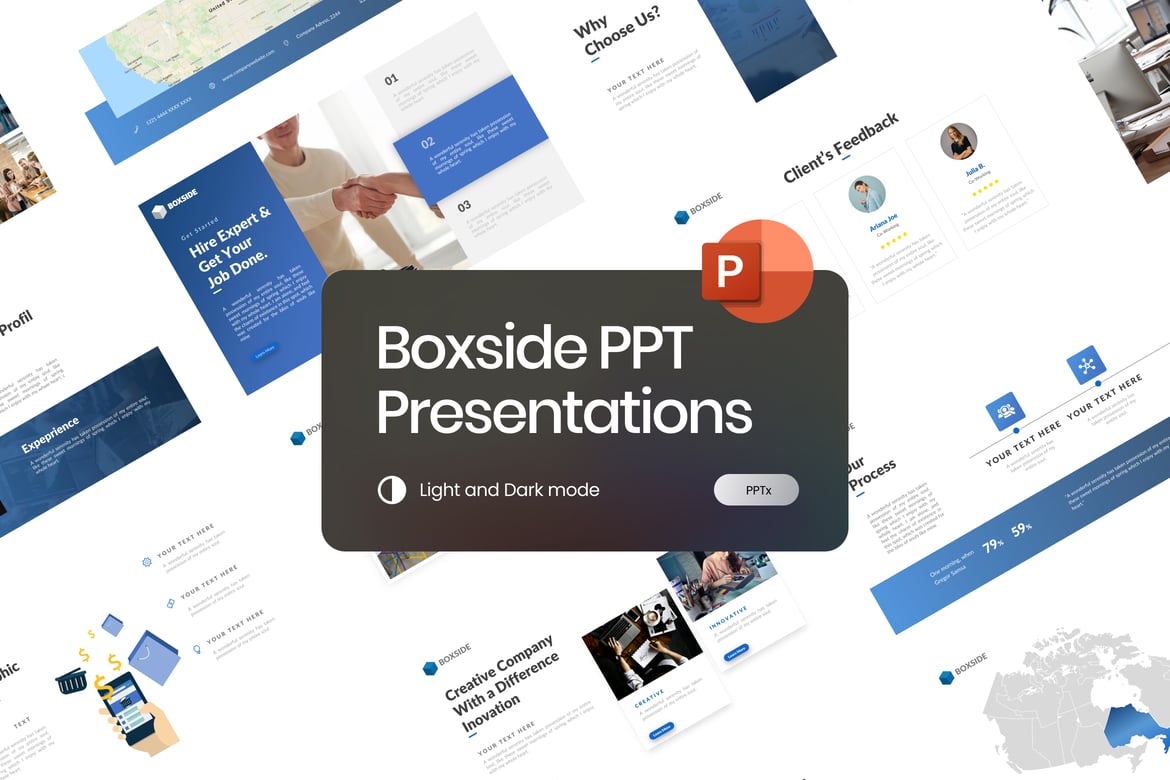 Template Presentasi Bisnis Modern Boxside untuk Proposal Anda