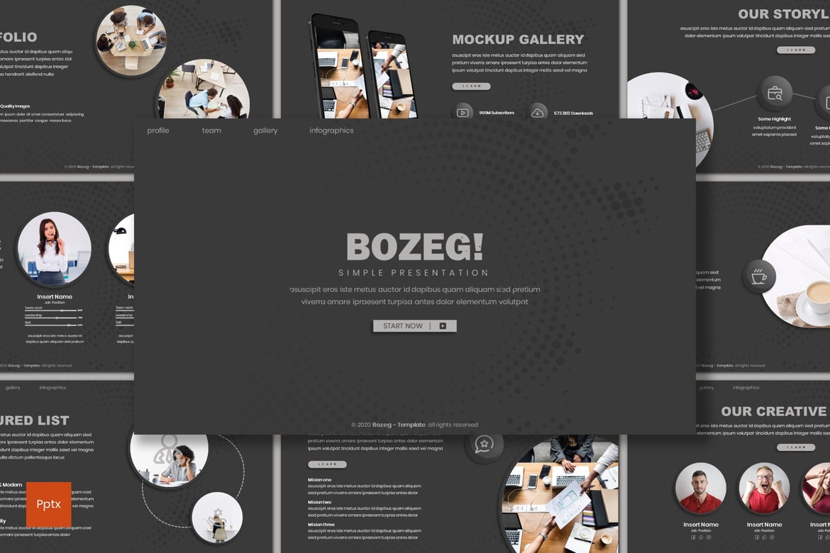 Bozeg - Template Powerpoint Minimalis dan Kreatif