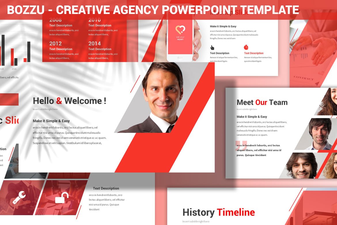 Bozzu - Template Presentasi Powerpoint untuk Agensi Kreatif yang Modern