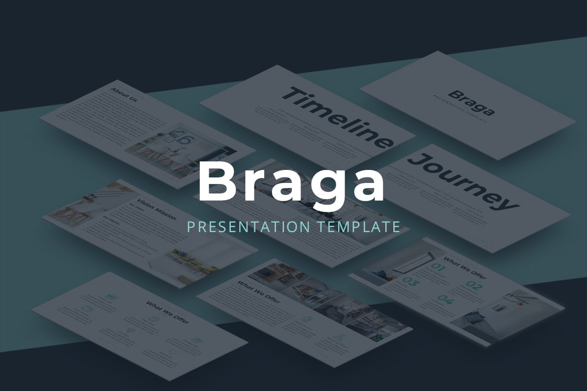 Braga - Template Powerpoint Kreatif untuk Presentasi Anda