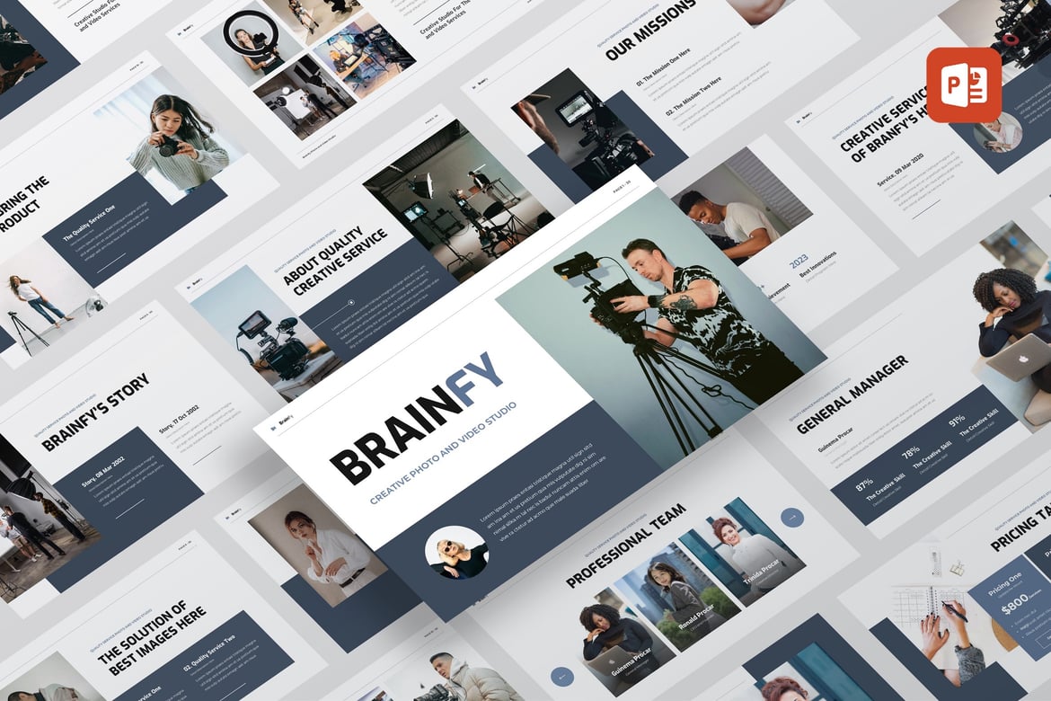 Brainfy - Template PowerPoint Foto dan Video Kreatif