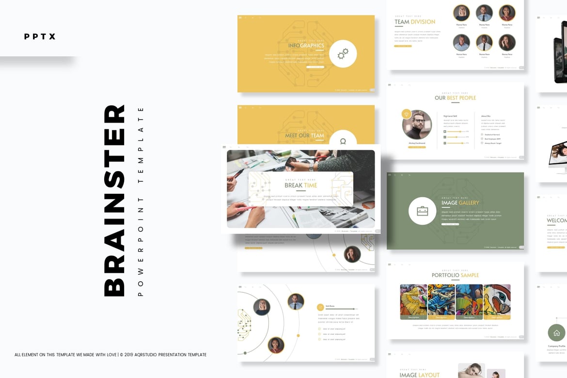 Brainster - Template Powerpoint Serbaguna yang Menarik