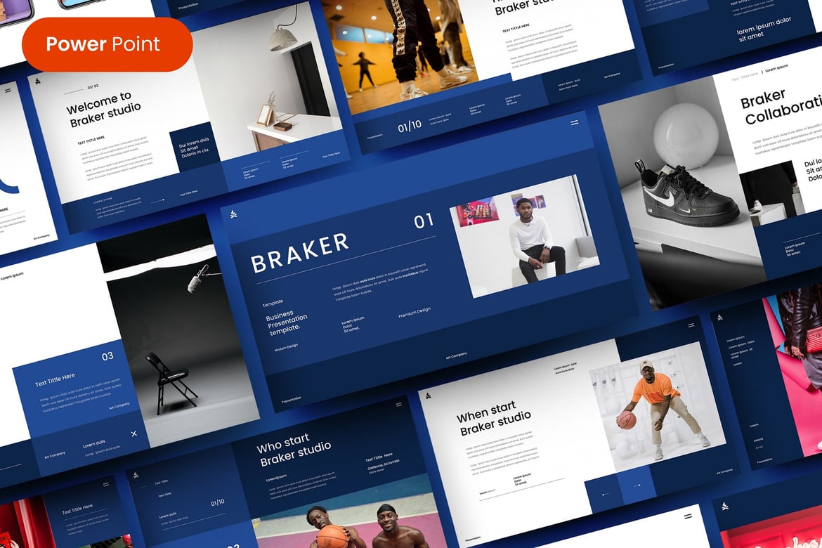 Braker – Template PowerPoint Bisnis Modern