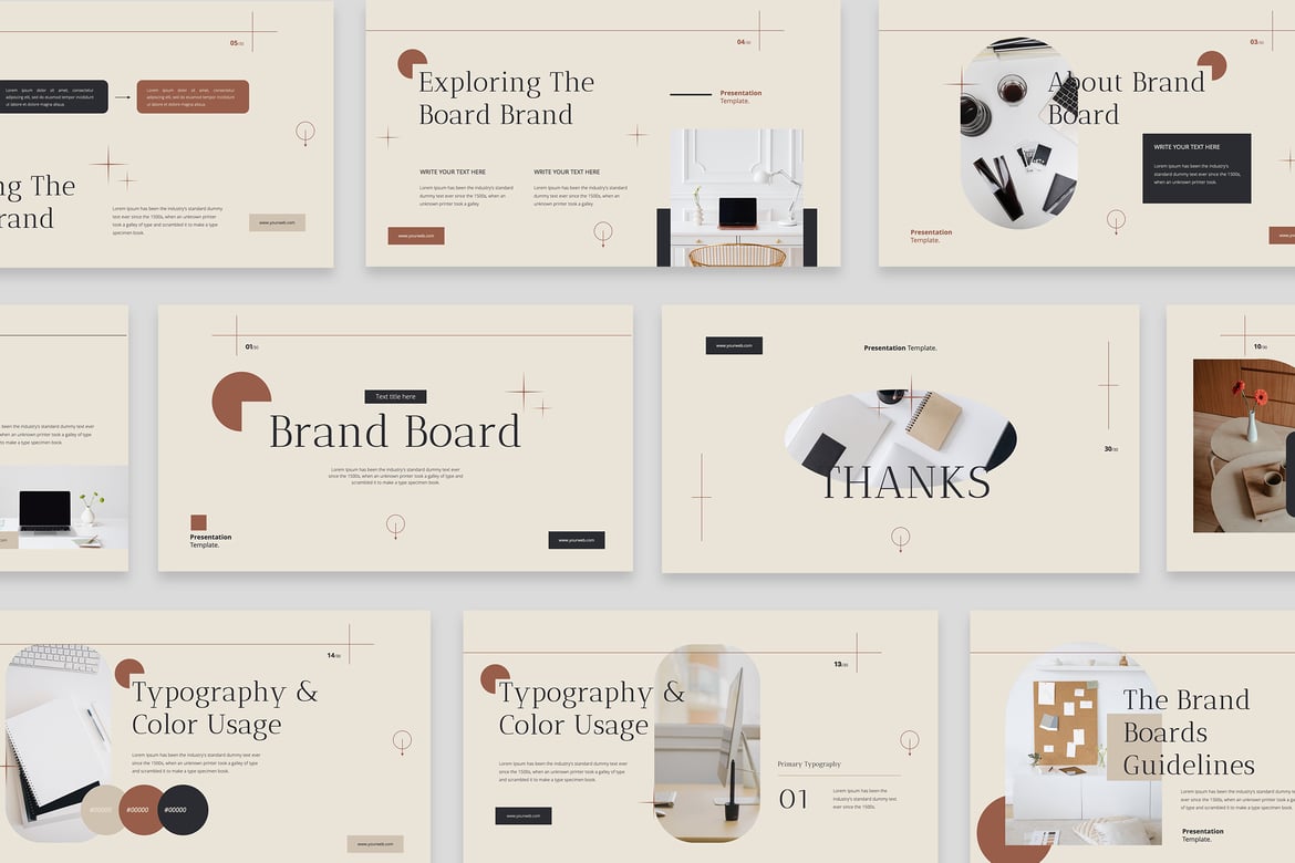 Template Powerpoint Brand Board yang Menarik dan Profesional
