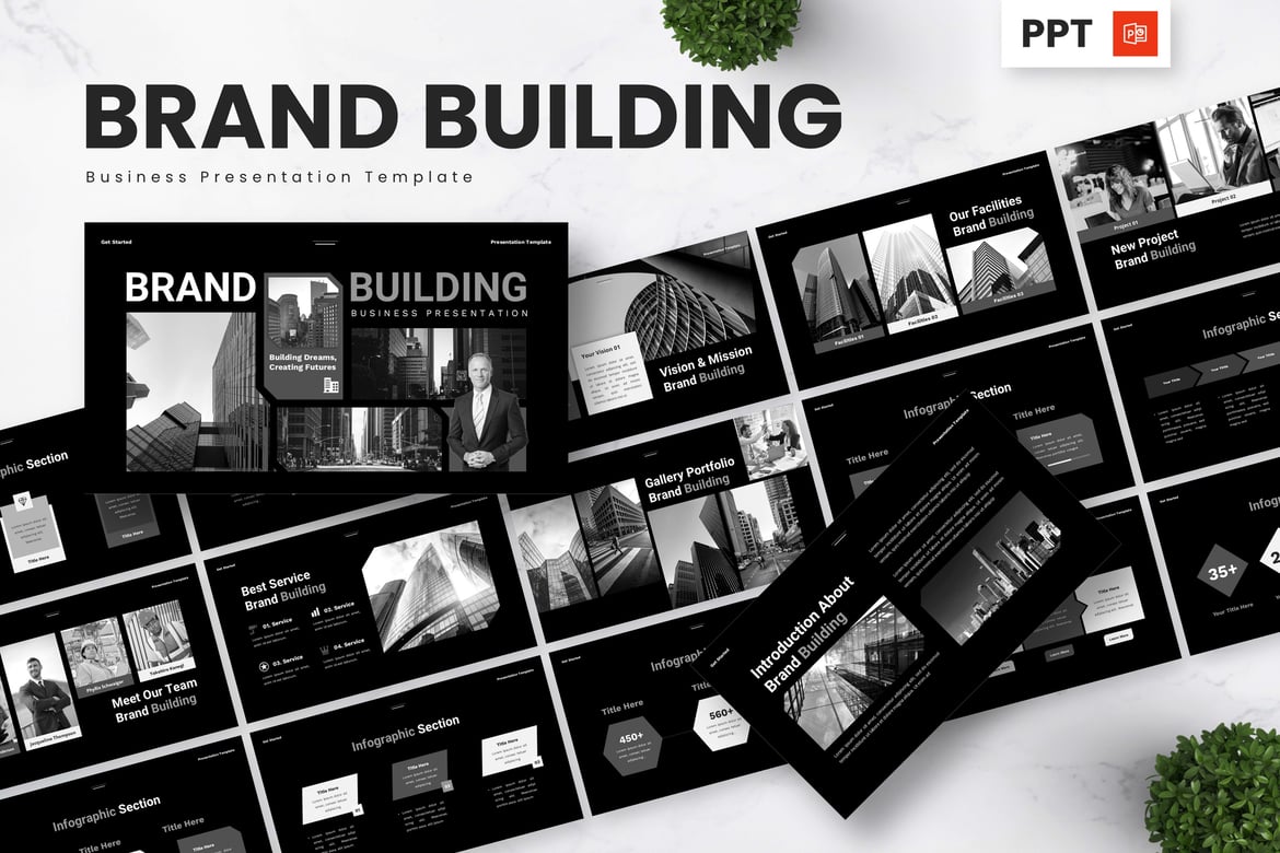 Template PowerPoint untuk Membangun Merek yang Kuat