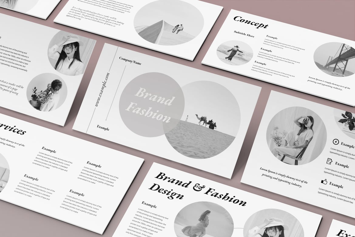 Template Presentasi PowerPoint Fashion Modern yang Menarik