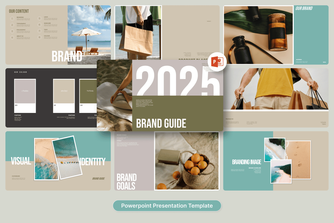 Template Presentasi Panduan Merek yang Profesional