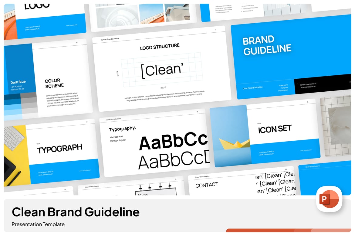 Template Presentasi Brand Guideline yang Elegan - PowerPoint