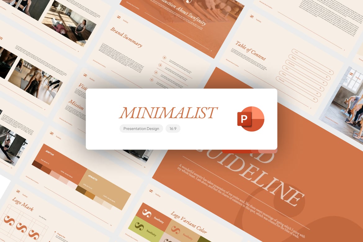 Template Presentasi Brand Guideline Minimalis - PowerPoint