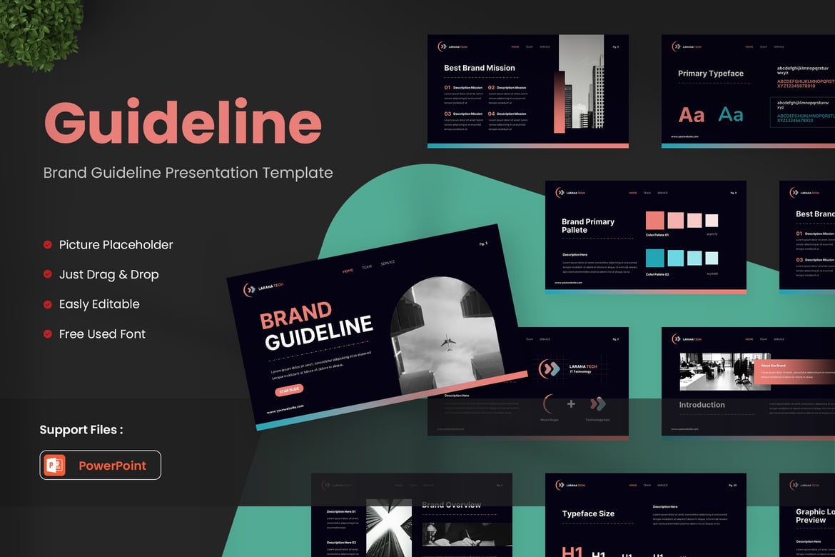Template Presentasi Panduan Merek yang Menarik dan Profesional