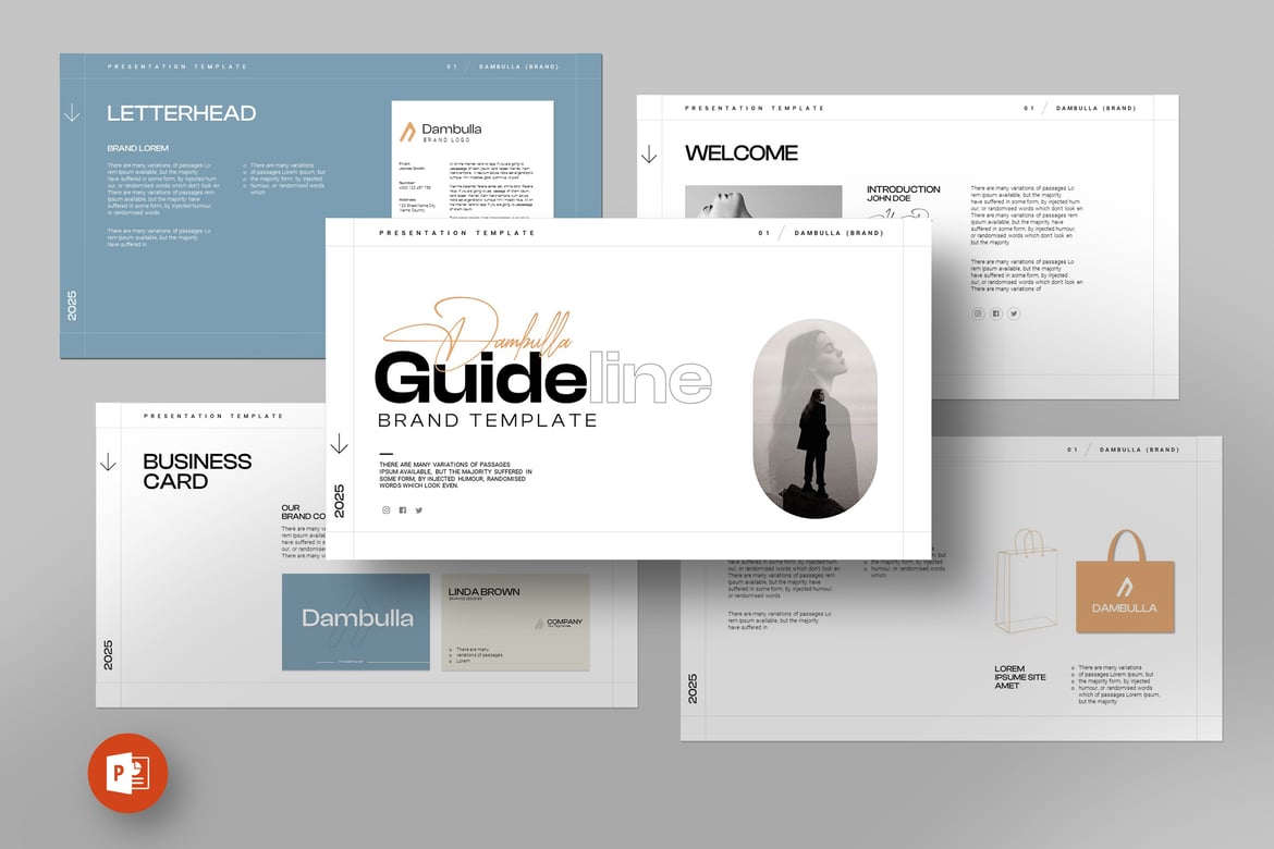 Template PowerPoint Panduan Merek yang Profesional dan Menarik