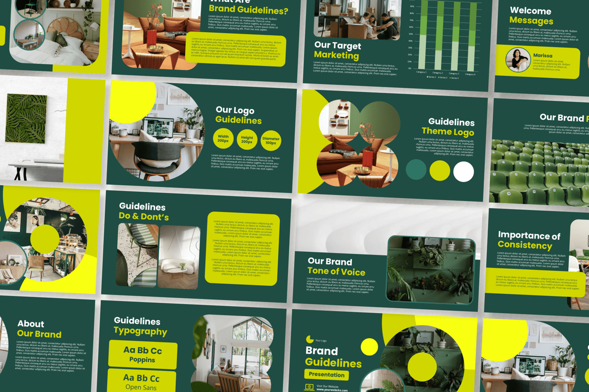 Template Powerpoint Panduan Brand yang Modern dan Menarik
