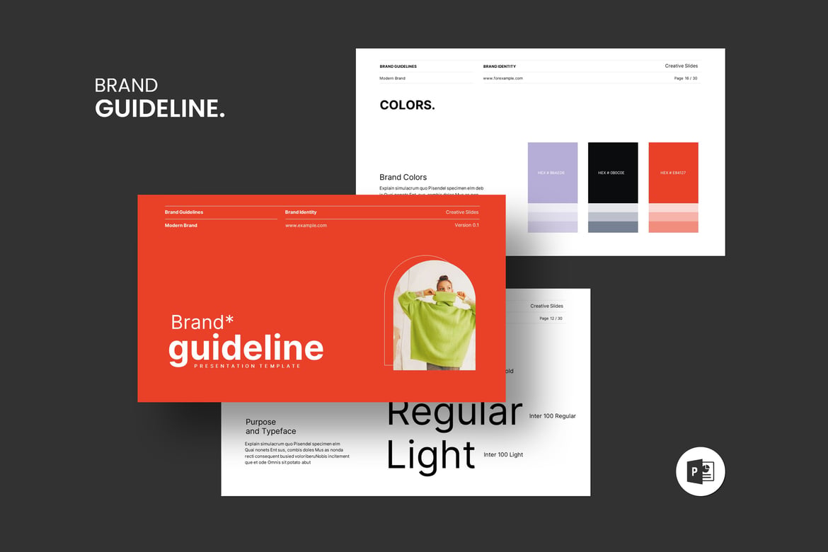 Template PowerPoint Panduan Merek yang Elegan dan Mudah Digunakan