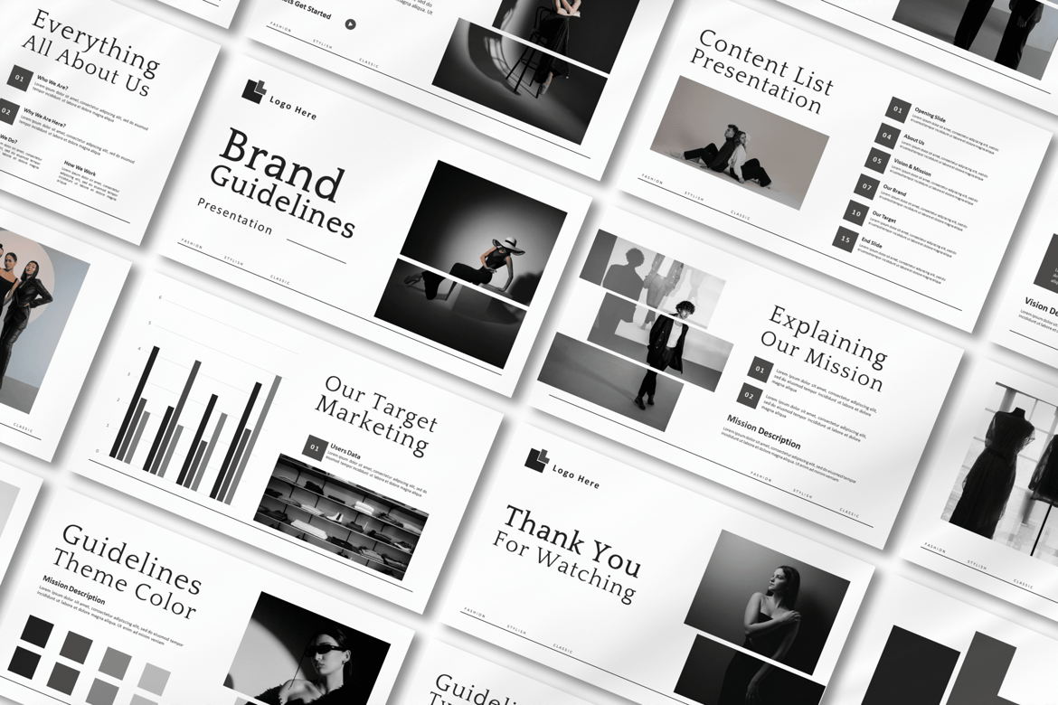Template PowerPoint Panduan Brand yang Menarik dan Profesional