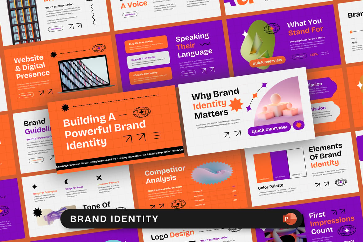 Template Presentasi Identitas Merek yang Menarik dan Profesional