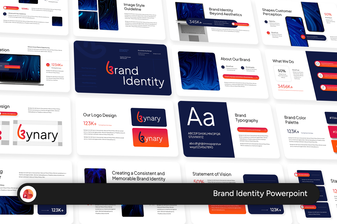 Template PowerPoint Identitas Merek yang Profesional dan Fleksibel