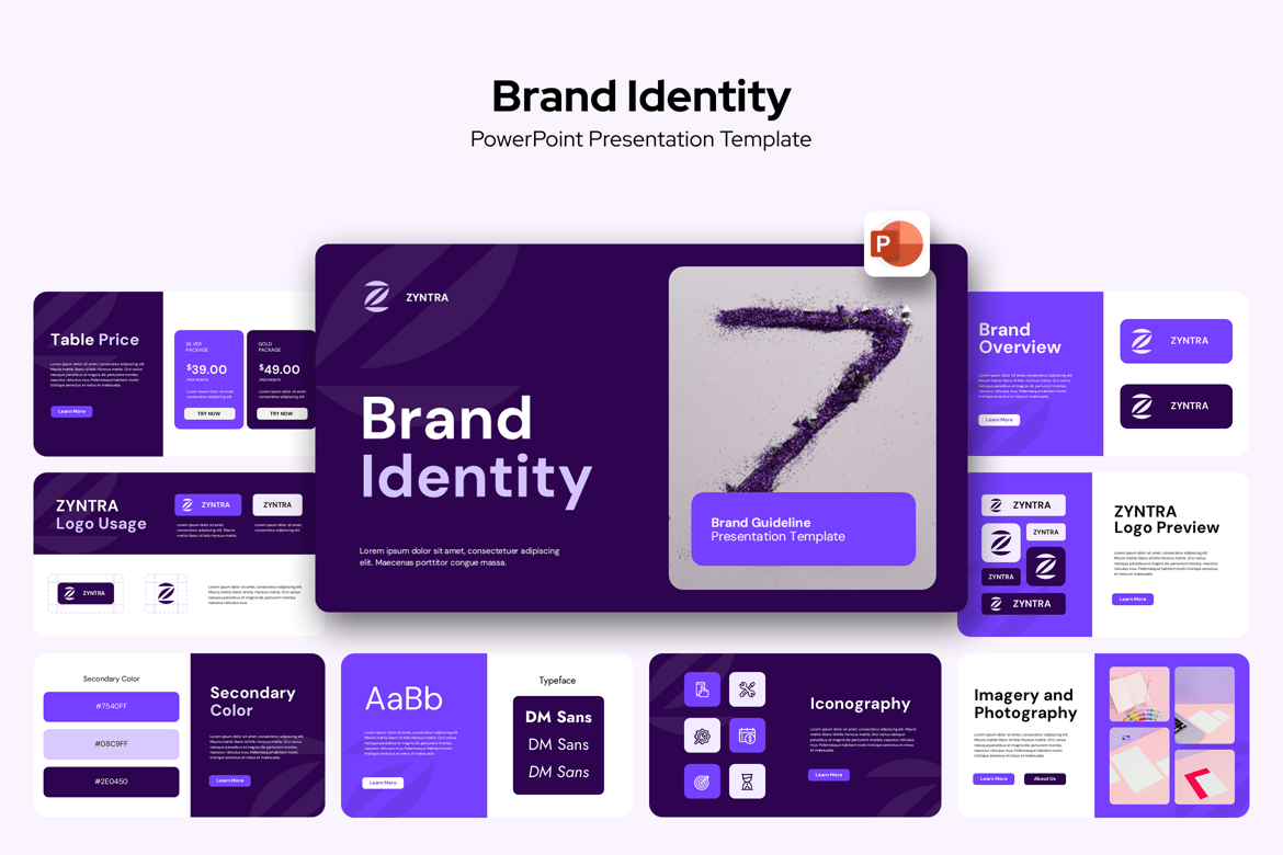 Template PowerPoint Identitas Merek yang Profesional dan Menarik