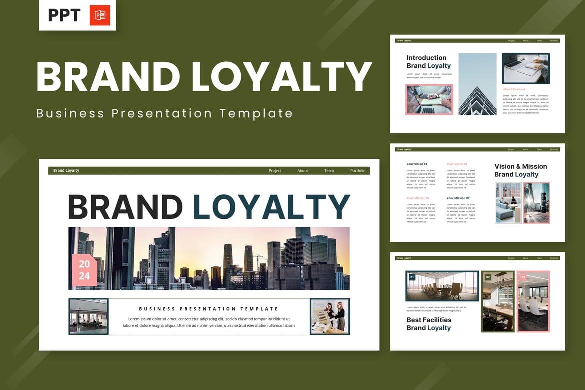 Template Presentasi PowerPoint untuk Membangun Loyalitas Merek