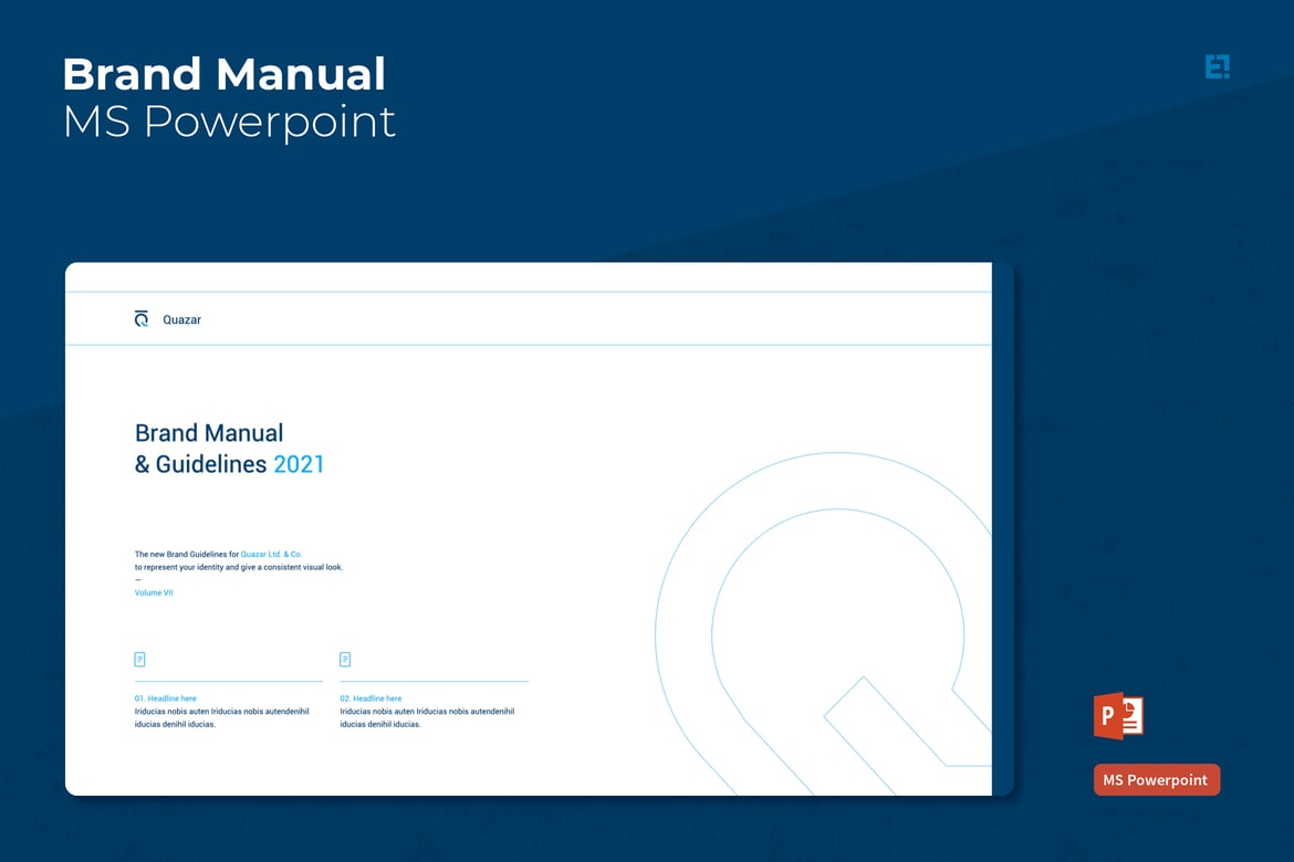 Template Presentasi Manual Merek yang Profesional