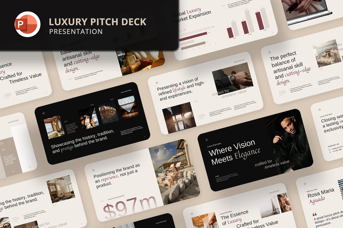 Template Presentasi Pitch Deck Merek yang Menarik