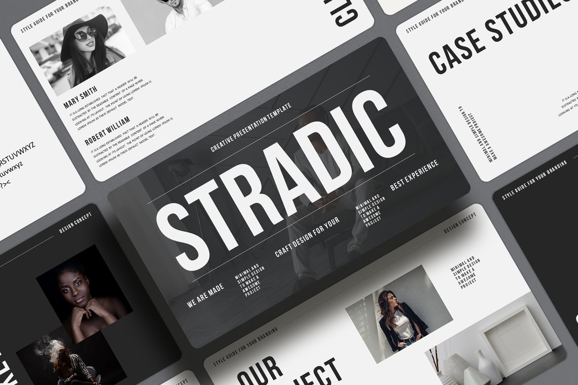 Template Presentasi PowerPoint Portofolio Merek yang Menarik dan Profesional
