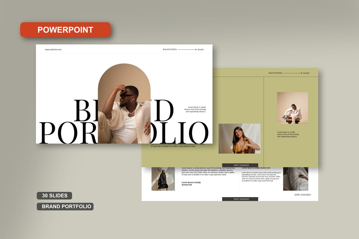 Template Powerpoint Portofolio Kreatif untuk Presentasi Profesional