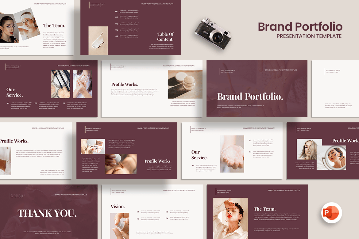 Template Presentasi Portofolio Merek yang Menarik dan Profesional