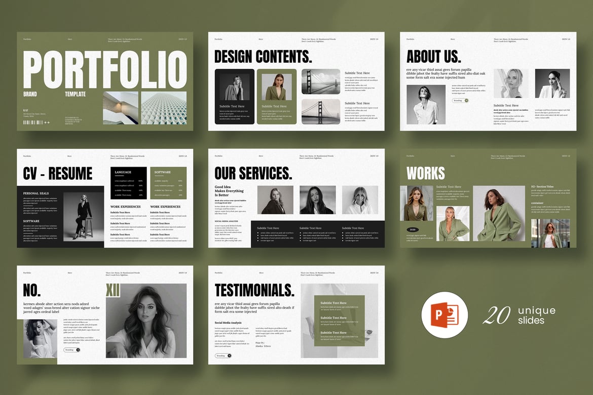 Template Presentasi Portofolio Merek yang Menarik dan Profesional