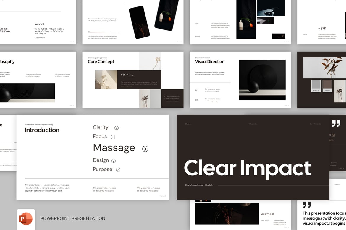 Template Presentasi PowerPoint Minimalis yang Menarik dan Interaktif