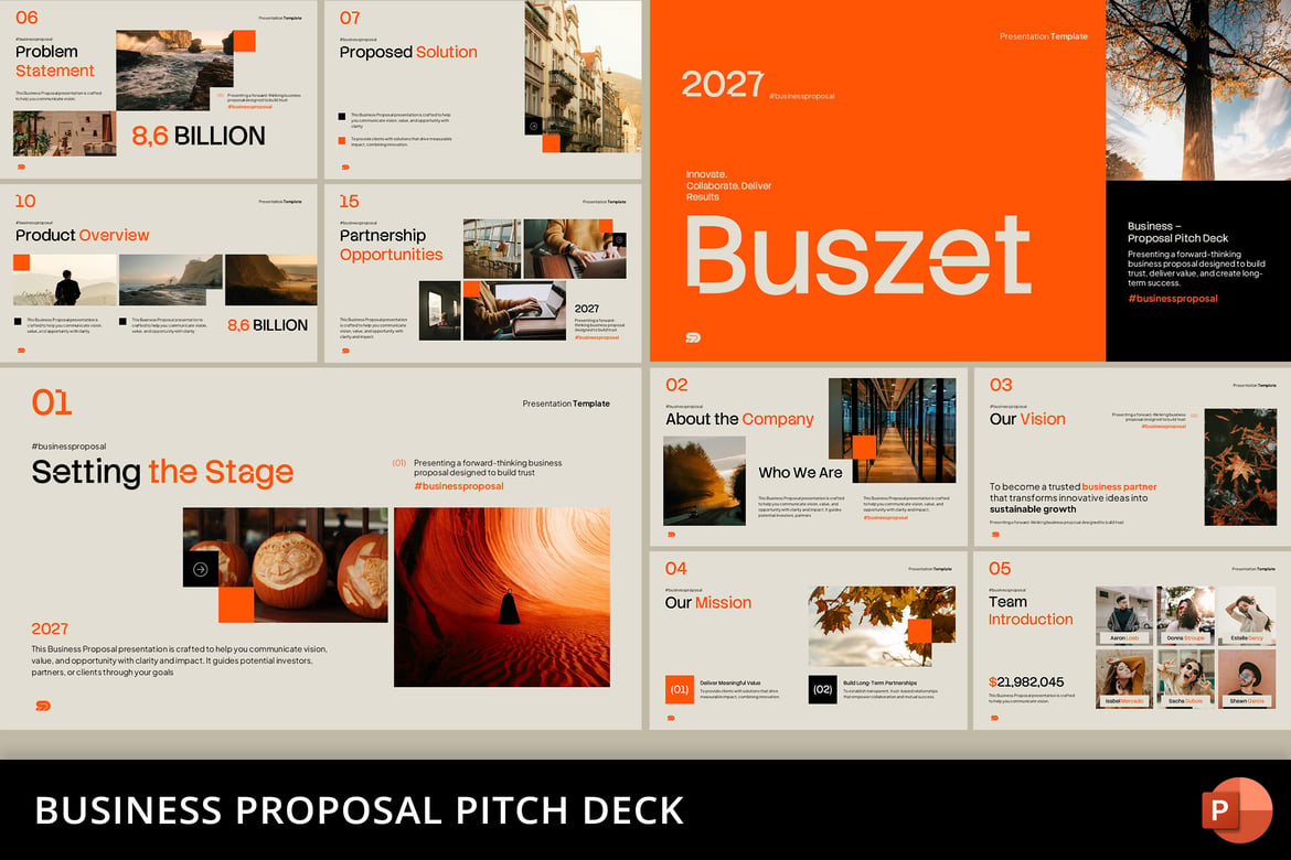 Template Presentasi Pitch Deck Proposal Brand yang Menarik dan Profesional