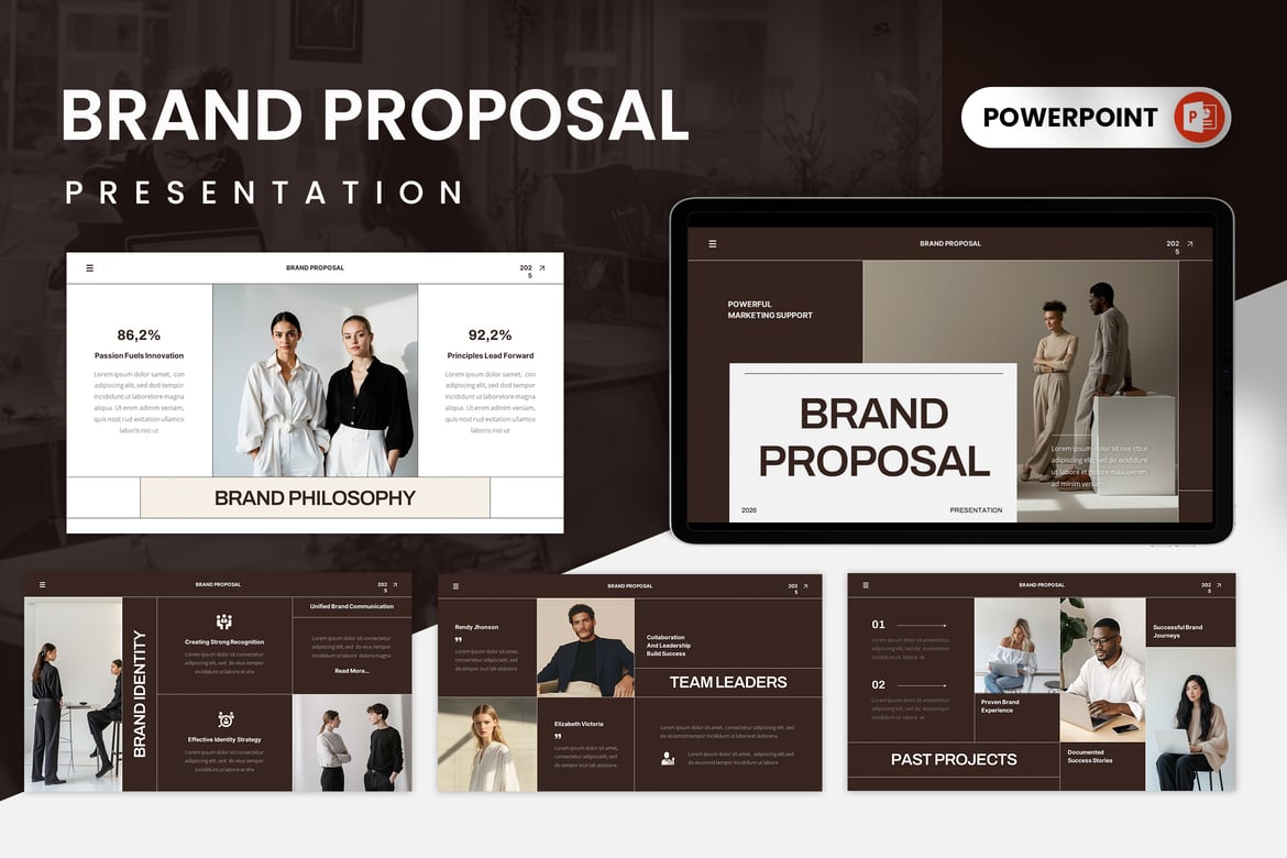 Template Presentasi Proposal Merek yang Menarik dan Profesional