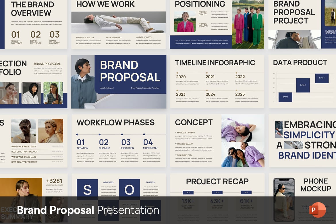 Template Presentasi Proposal Merek Profesional