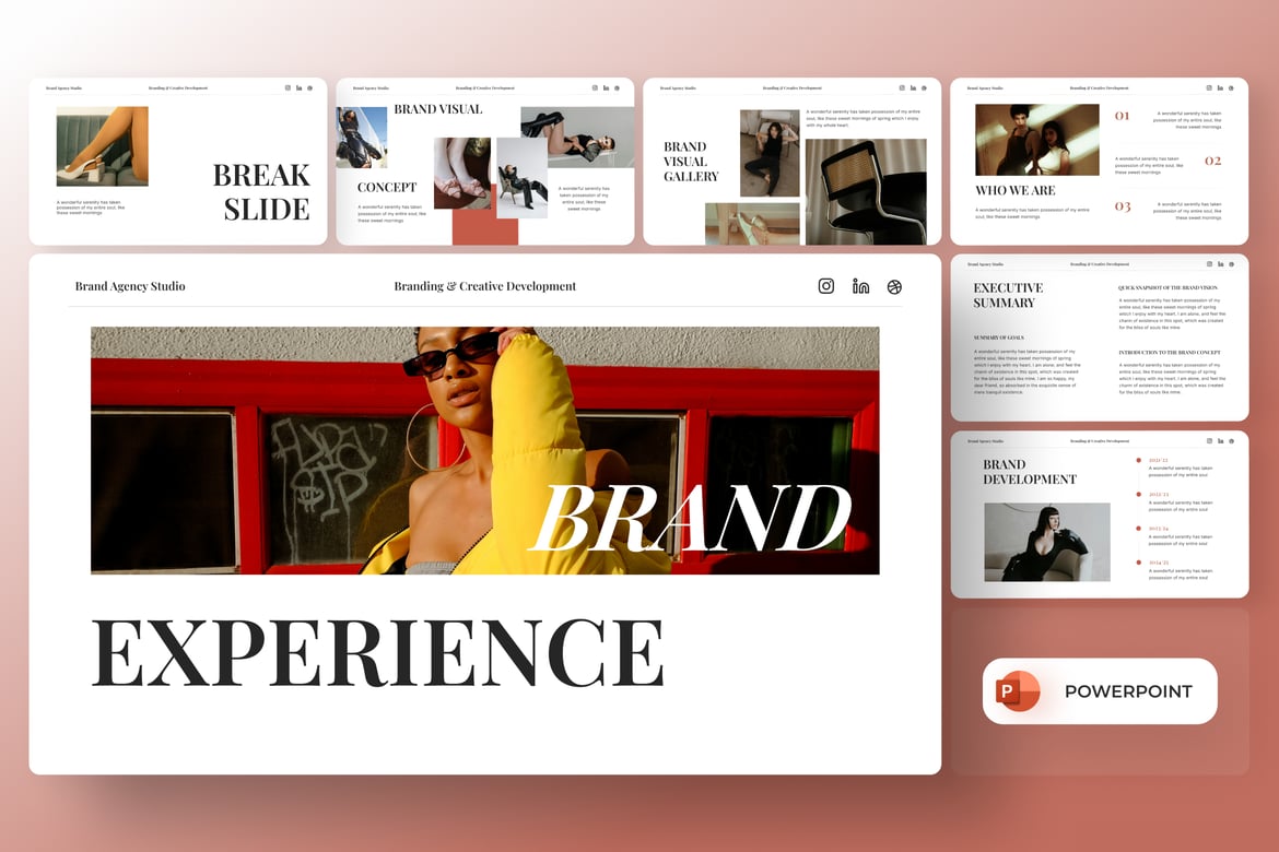 Template PowerPoint Proposal Merek yang Menarik dan Modern