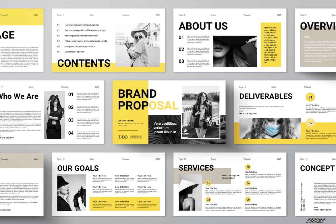 Template Presentasi PowerPoint Proposal Brand yang Menarik dan Modern