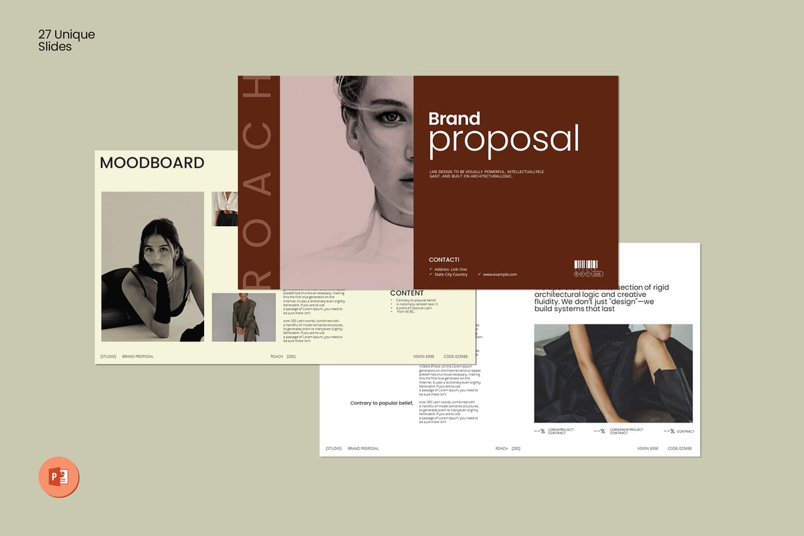 Template Presentasi PowerPoint Proposal Merek yang Menarik dan Profesional