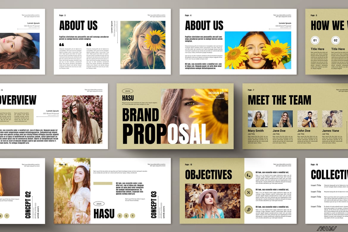 Template PowerPoint Proposal Merek yang Menarik dan Profesional