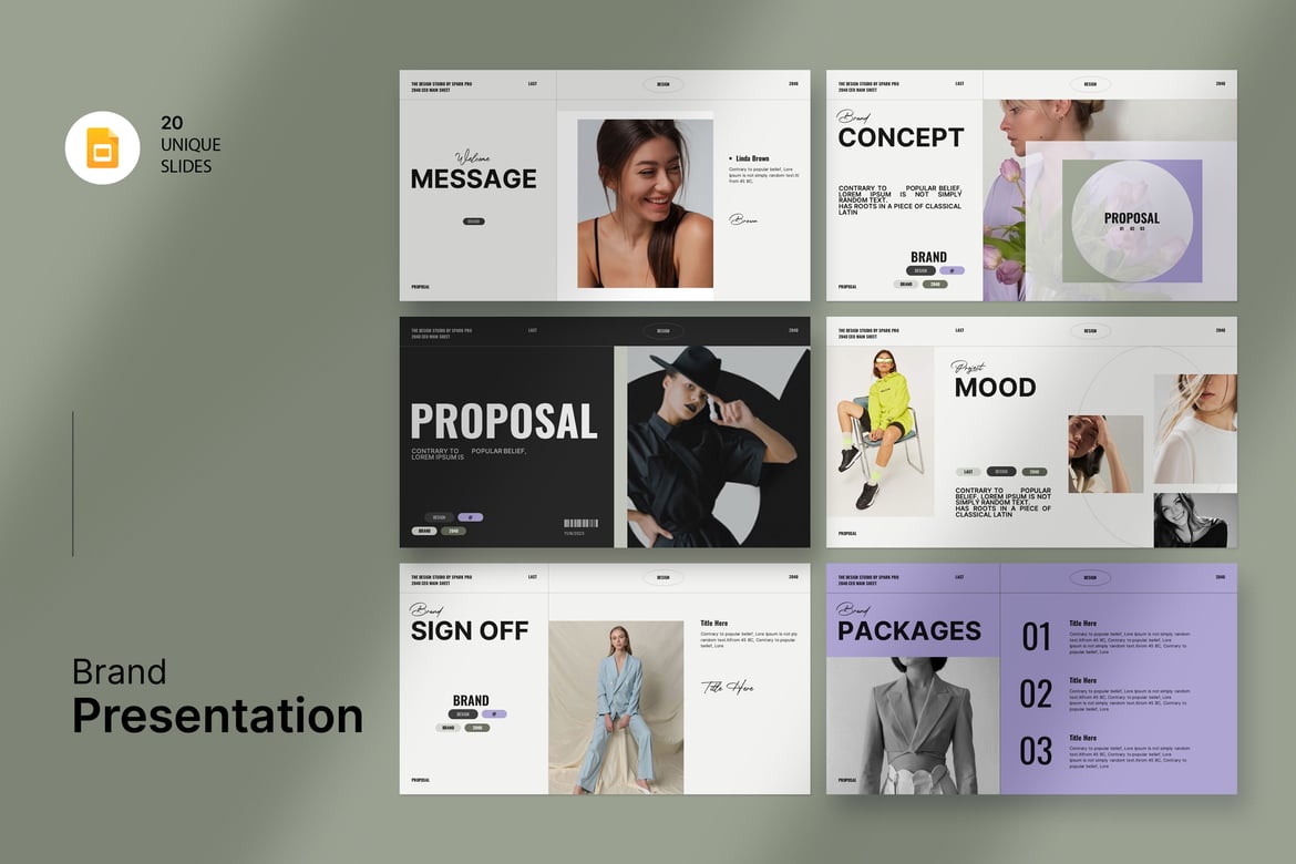 Template Presentasi Proposal Brand yang Menarik dan Profesional