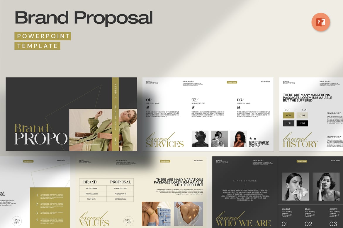Template PowerPoint Proposal Brand yang Menarik dan Profesional
