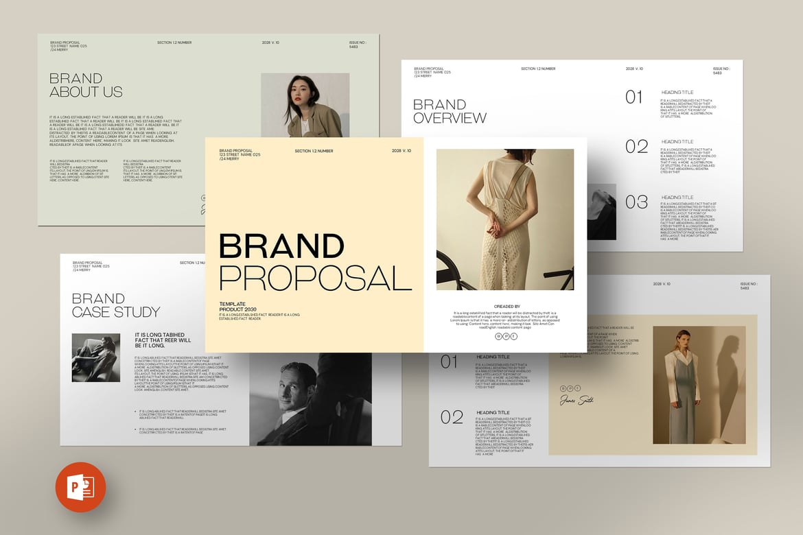 Template Presentasi Proposal Merek yang Profesional dan Menarik