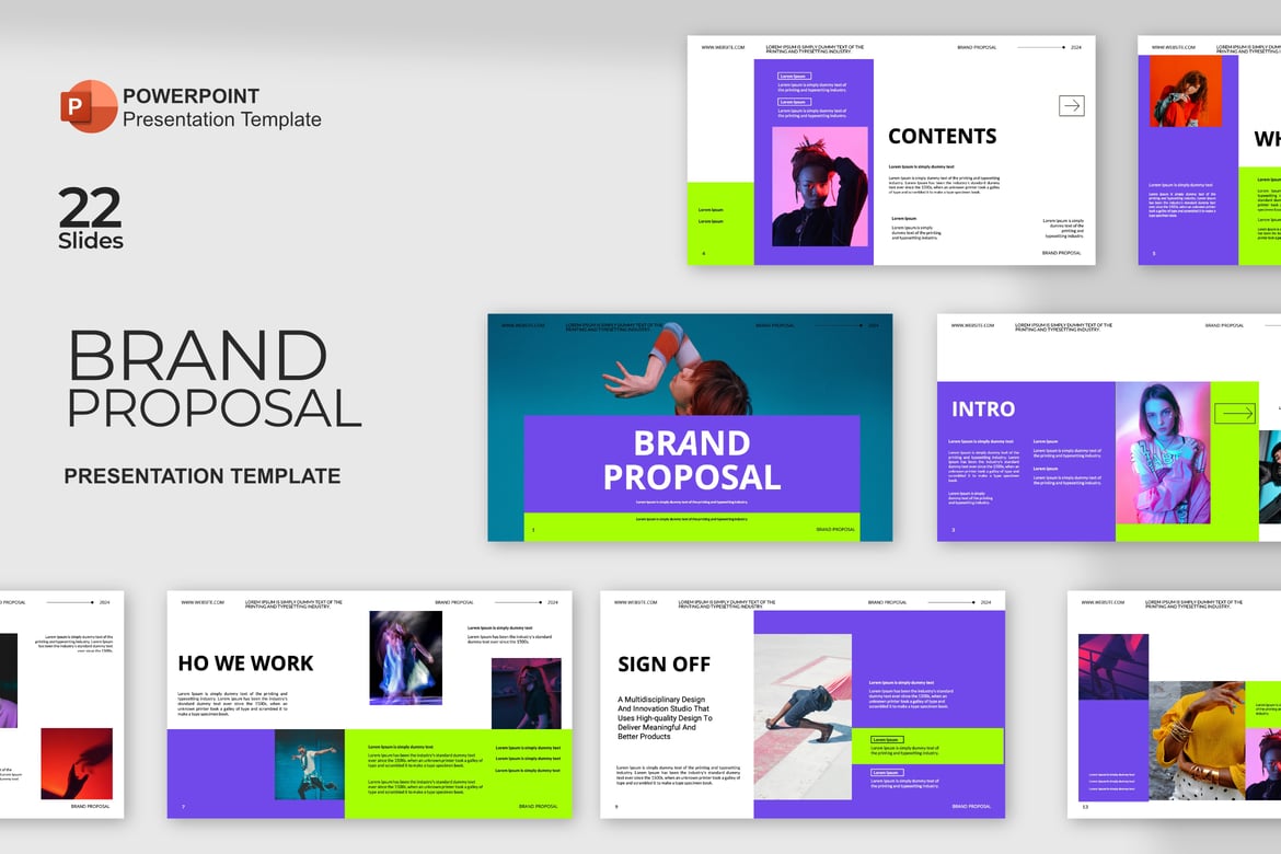 Template Powerpoint Proposal Perusahaan yang Menarik