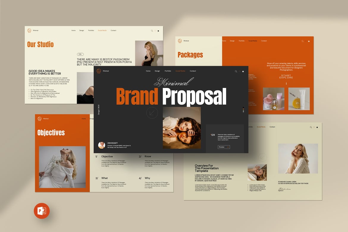 Template PowerPoint Proposal Merek yang Menarik dan Profesional