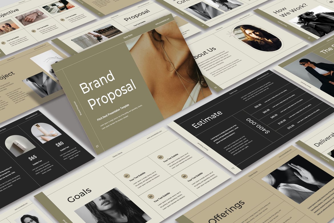 Template Powerpoint Proposal Merek yang Menarik dan Profesional