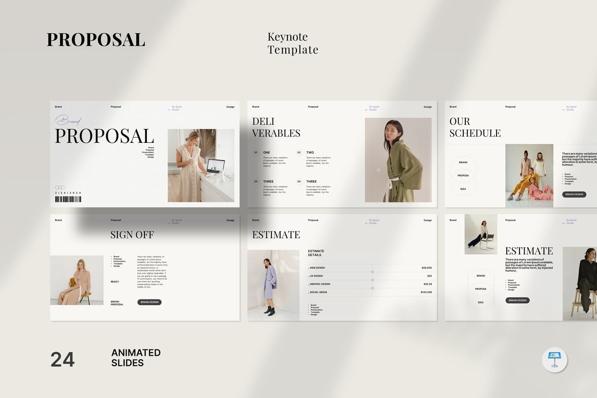 Template Presentasi Proposal Merek yang Modern dan Minimalis