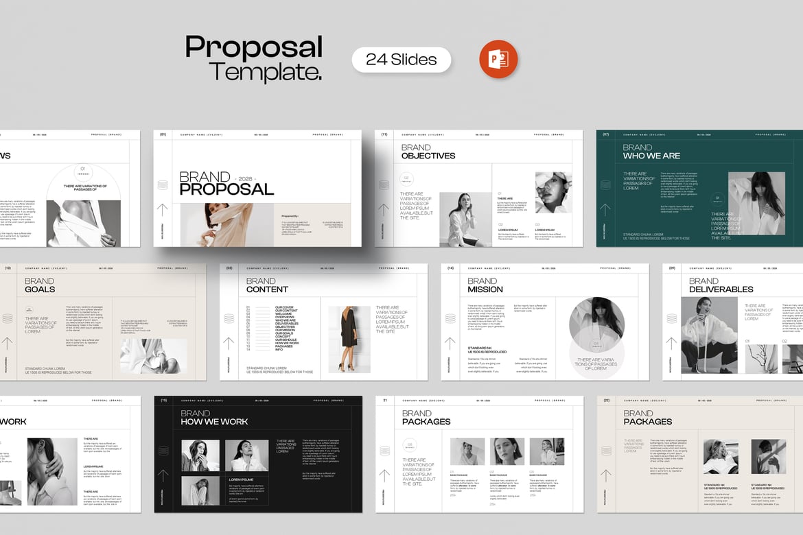 Template Presentasi Proposal Merek yang Profesional dan Menarik