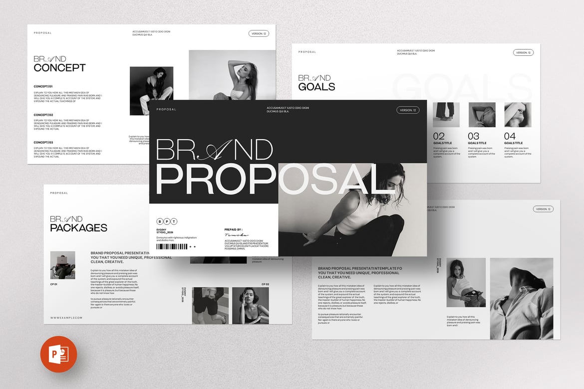 Template PowerPoint Proposal Merek yang Menarik dan Profesional