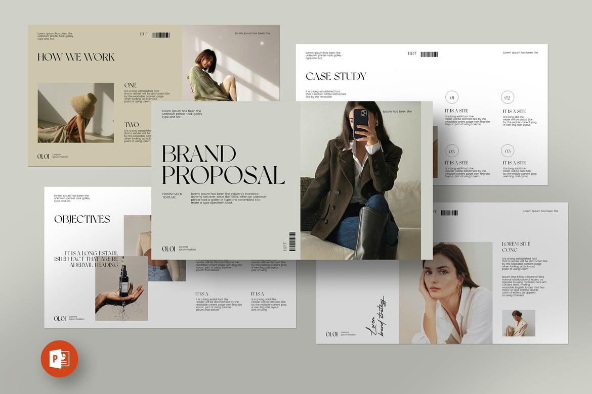 Template PowerPoint Proposal Merek yang Menakjubkan
