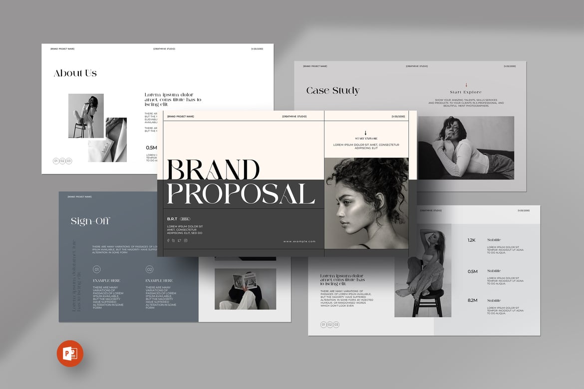 Template Presentasi Proposal Merek yang Profesional dan Menarik