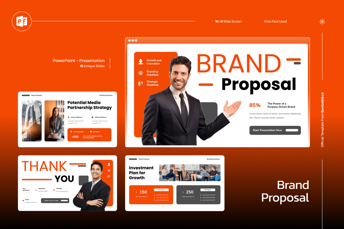 Template Powerpoint Proposal Brand yang Menarik dan Profesional