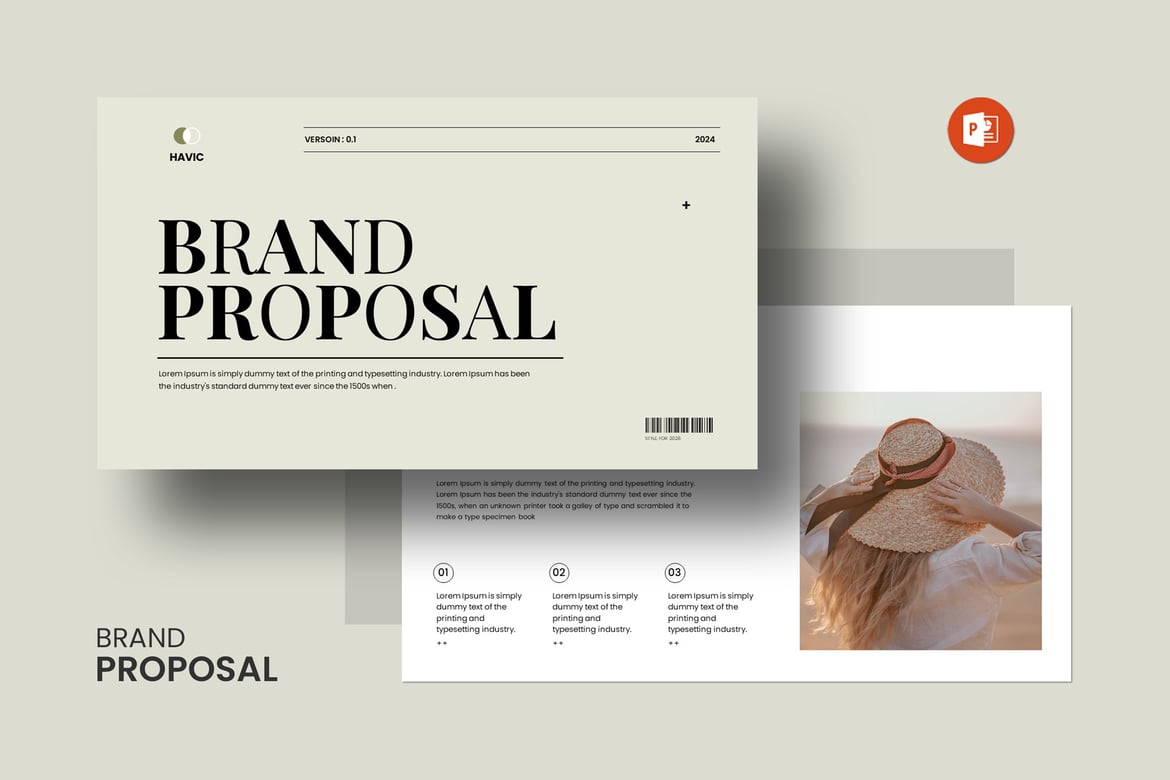 Template PowerPoint Proposal Merek yang Menarik dan Profesional